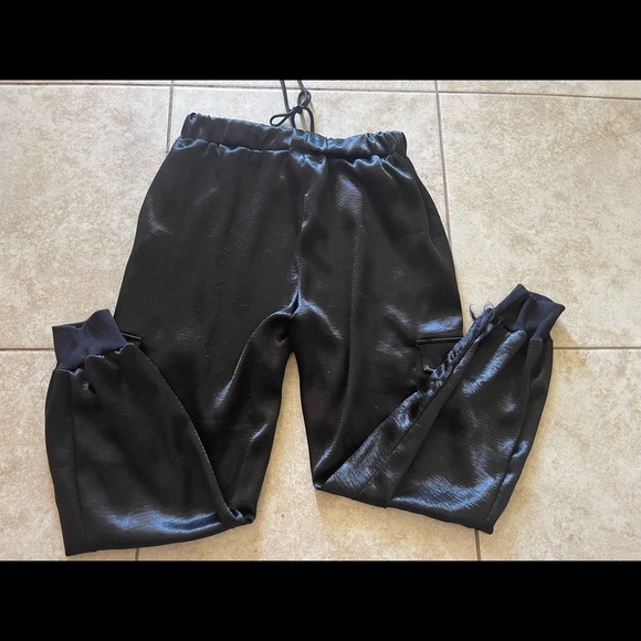 LNA Shine Cargo Pants in Black M - Picture 3 of 9